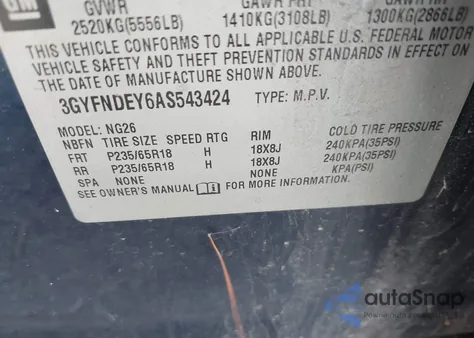 2010 Cadillac Srx Luxury Collection from USA, damaged, VIN 3GYFNDEY6AS543424